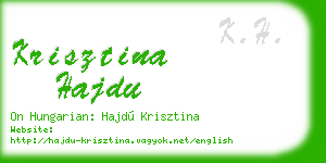 krisztina hajdu business card